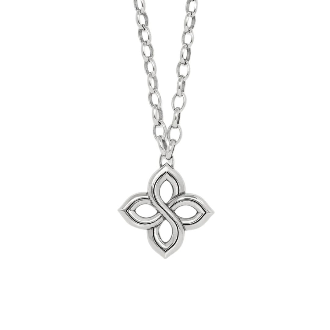 Brighton Women's Interlok Floral Knot Bold Silver Necklace