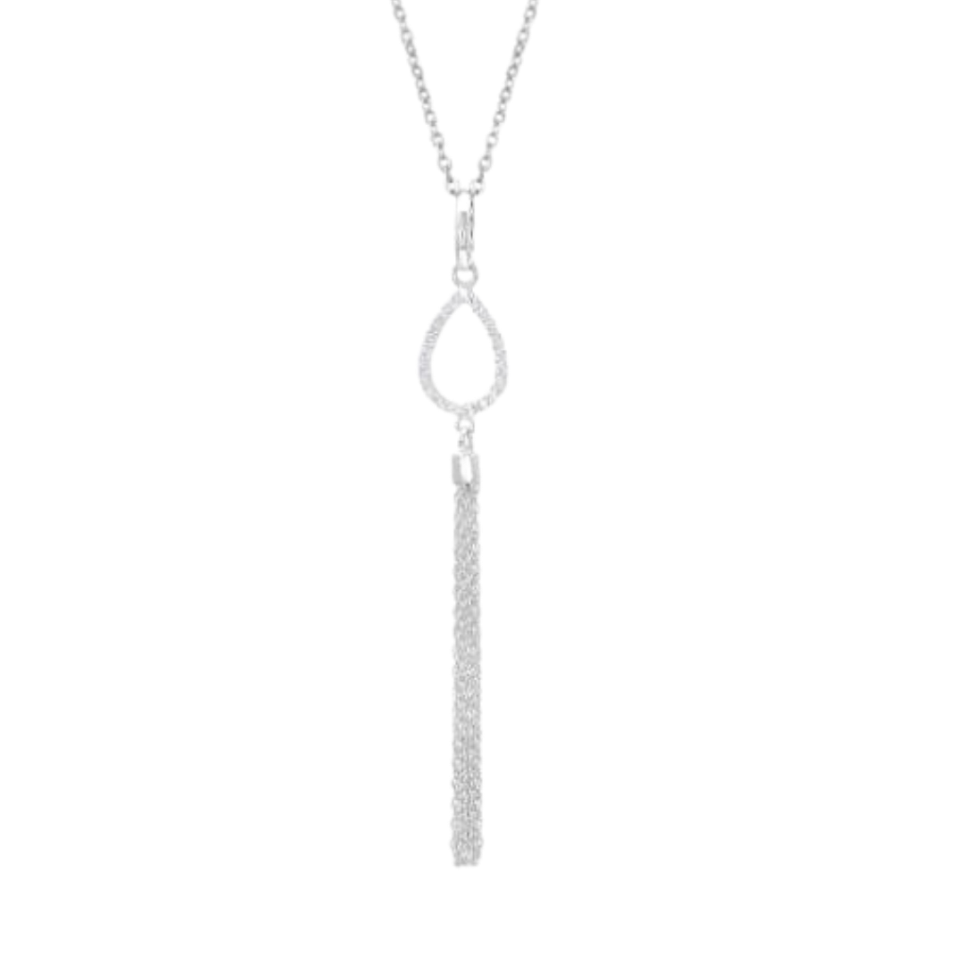 Montana Silversmiths Women's Silver Teardrop Fringe Necklace
