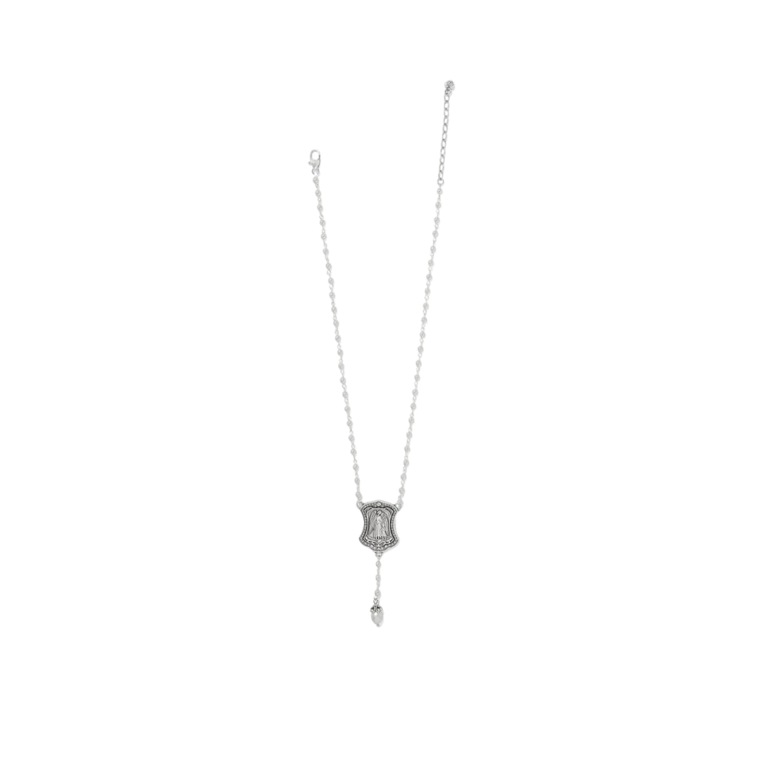 Brighton Women's Protection Angel Pendant Silver Pearl Necklace