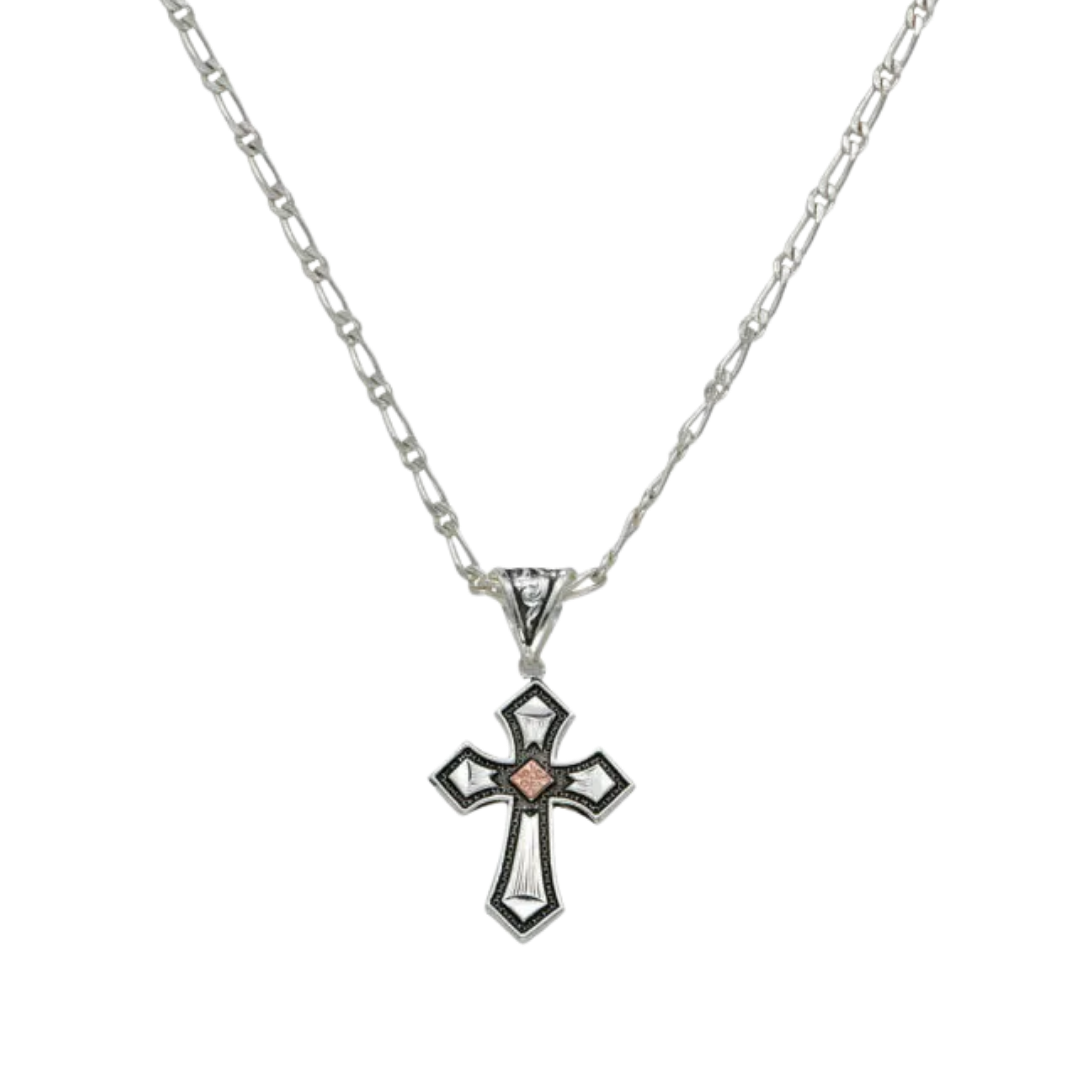 Montana Silversmiths Men's Antique Copper Diamond Grey Necklaces
