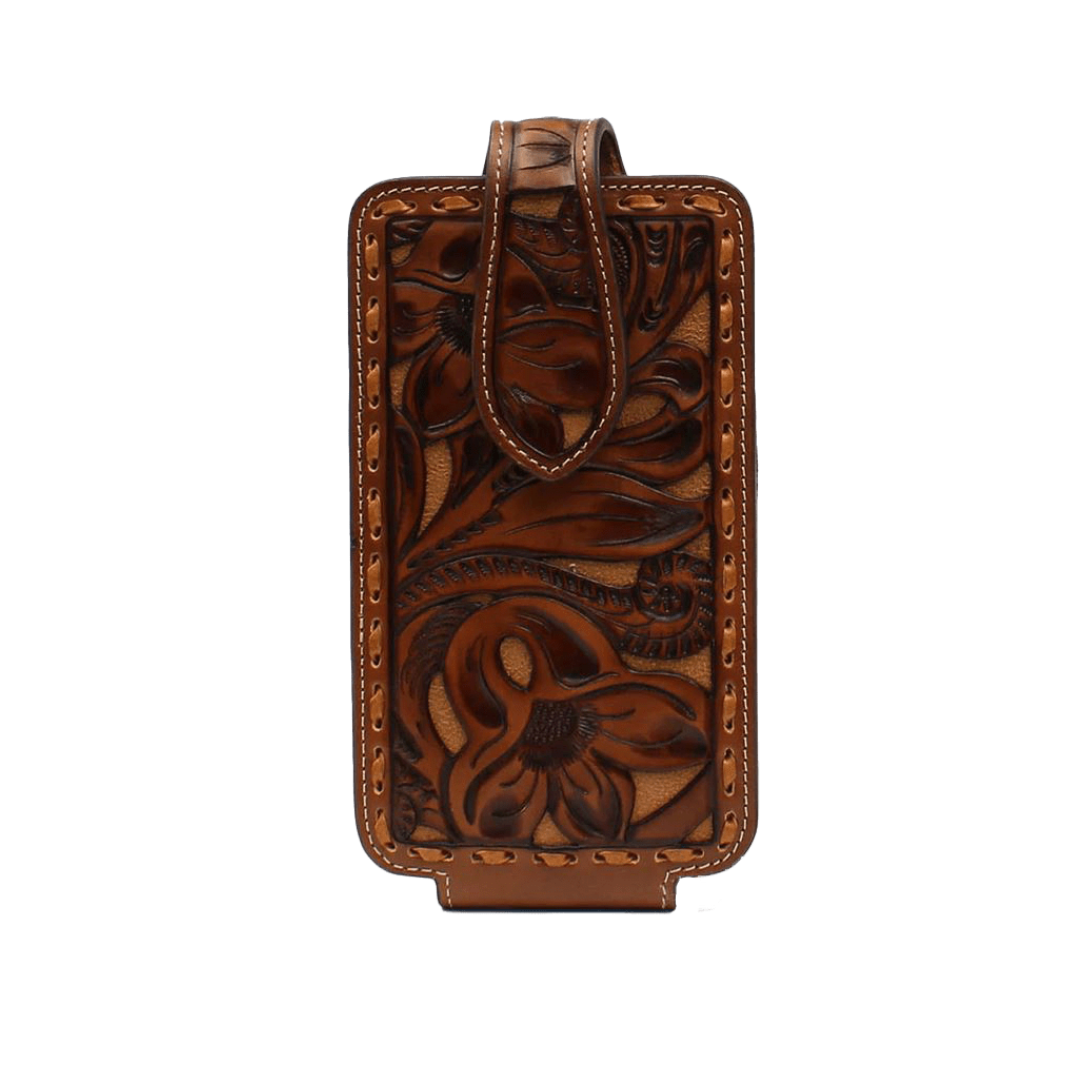 Nocona Men's Western Embossed Brown Cell Phone Case