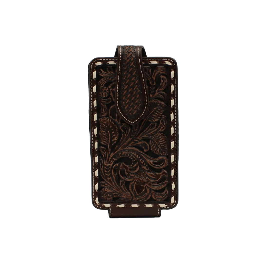 Ariat Unisex Floral Embroidered Lace Brown Phone Case
