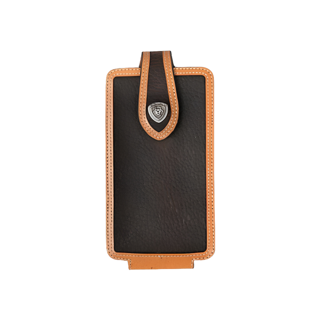 Ariat Men's Rowdy Leather Medium Brown Cell Phone Case