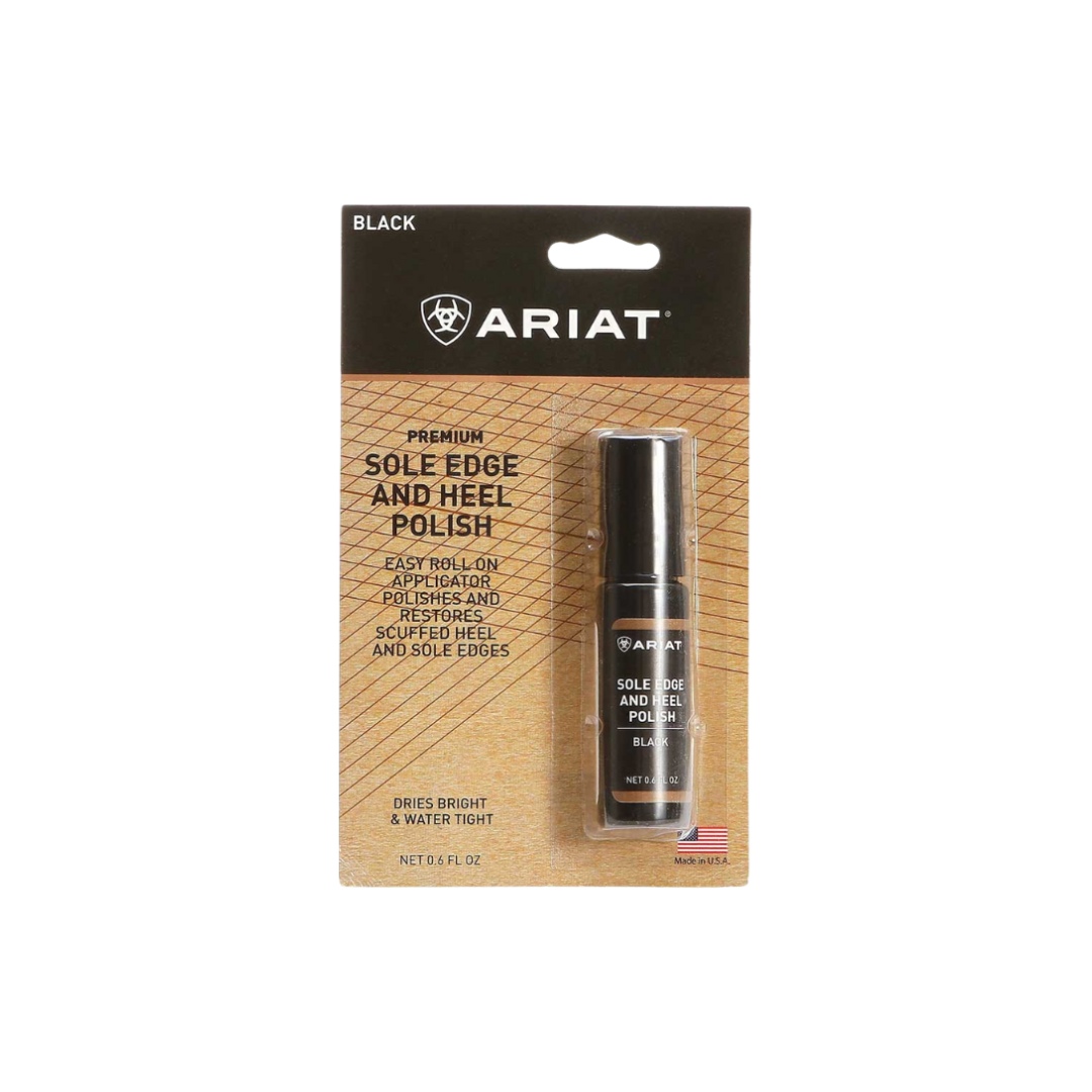 Ariat Unisex 6 oz Sole Edge Heel Black Polish