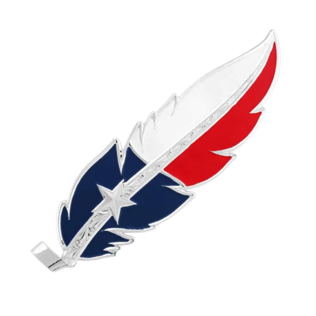 Montana Silversmiths Men's Texas Flag Hat Feather