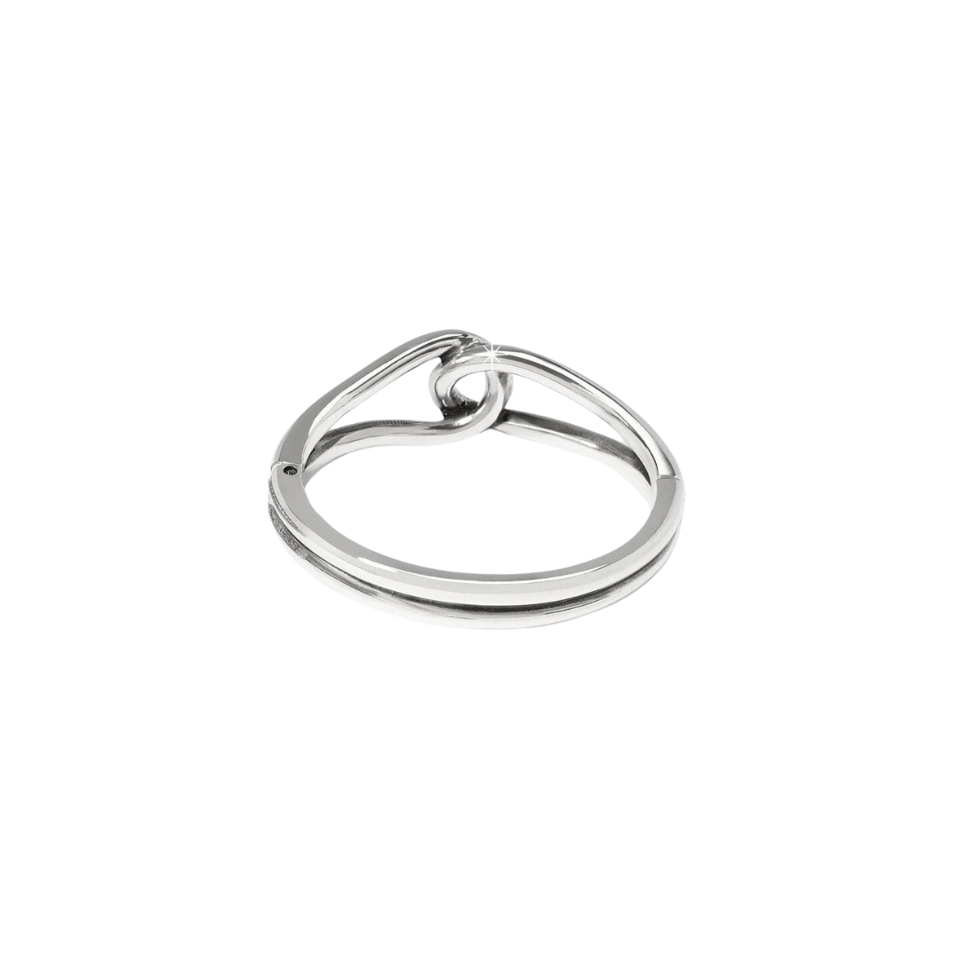 Brighton Women's Interlok Curve Hinged Silver Bangle