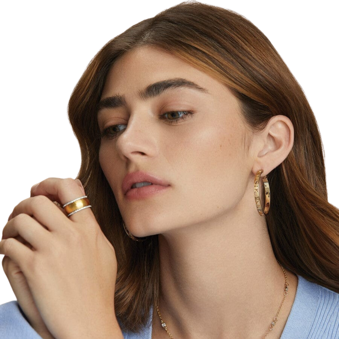 Brighton Women's Meridian Geo Band Gold Ring