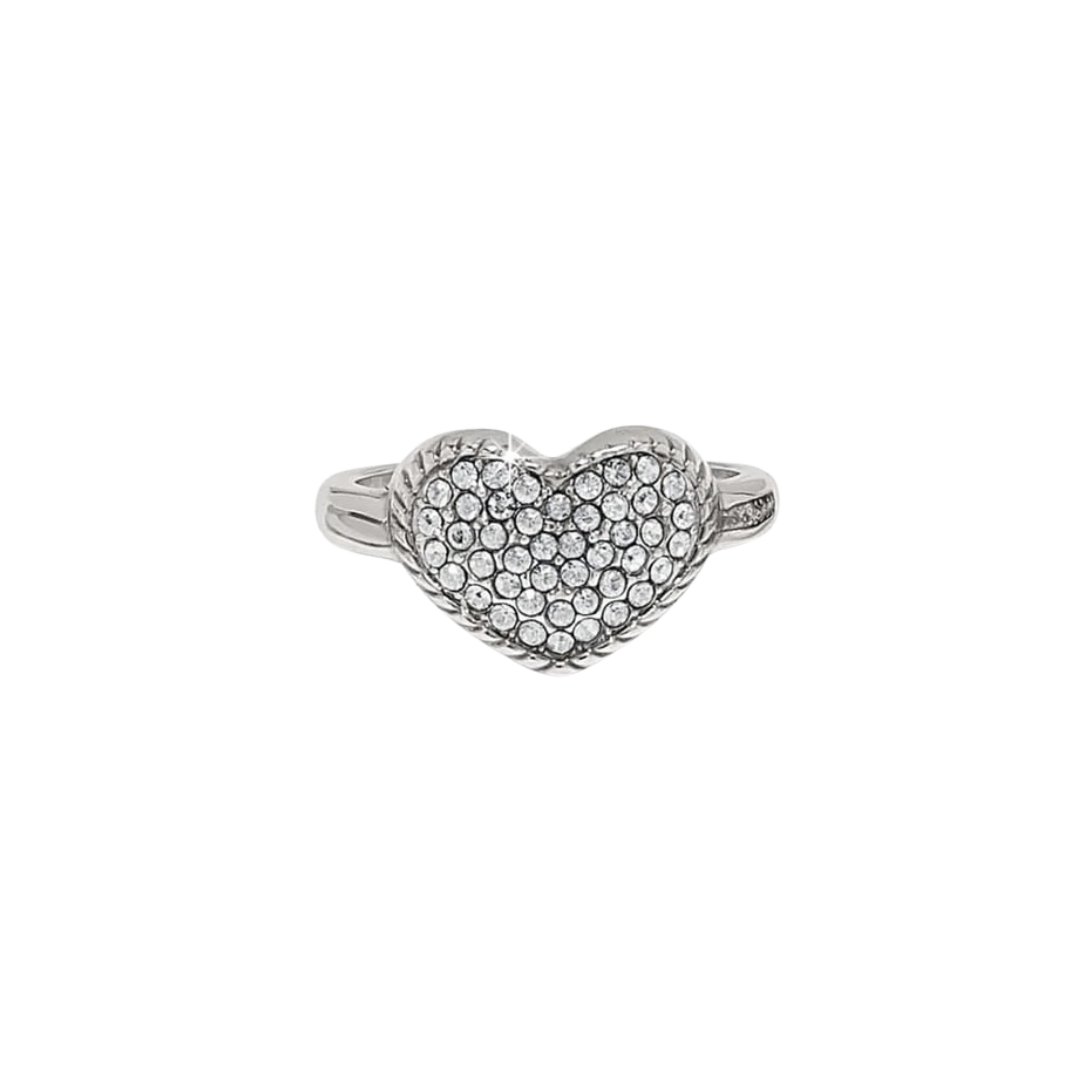 Brighton Women's Illumina Celeste Heart Silver Ring