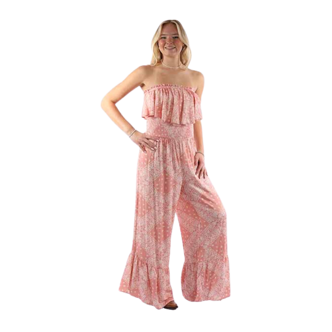 Scully Leather Women's Bandana Dusty Pink Jumpsuit