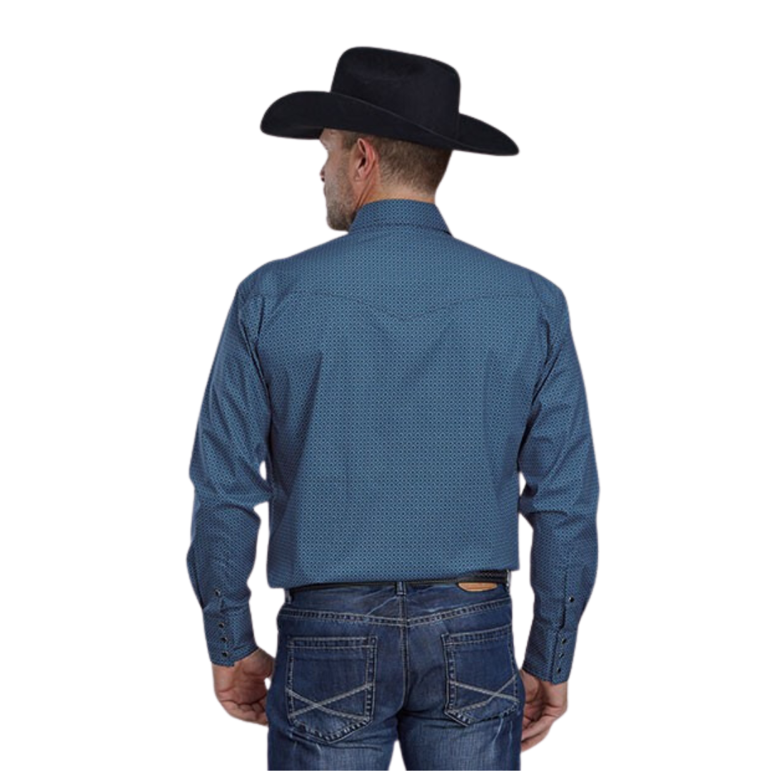 Roper Men's Blue Diamond Shirt