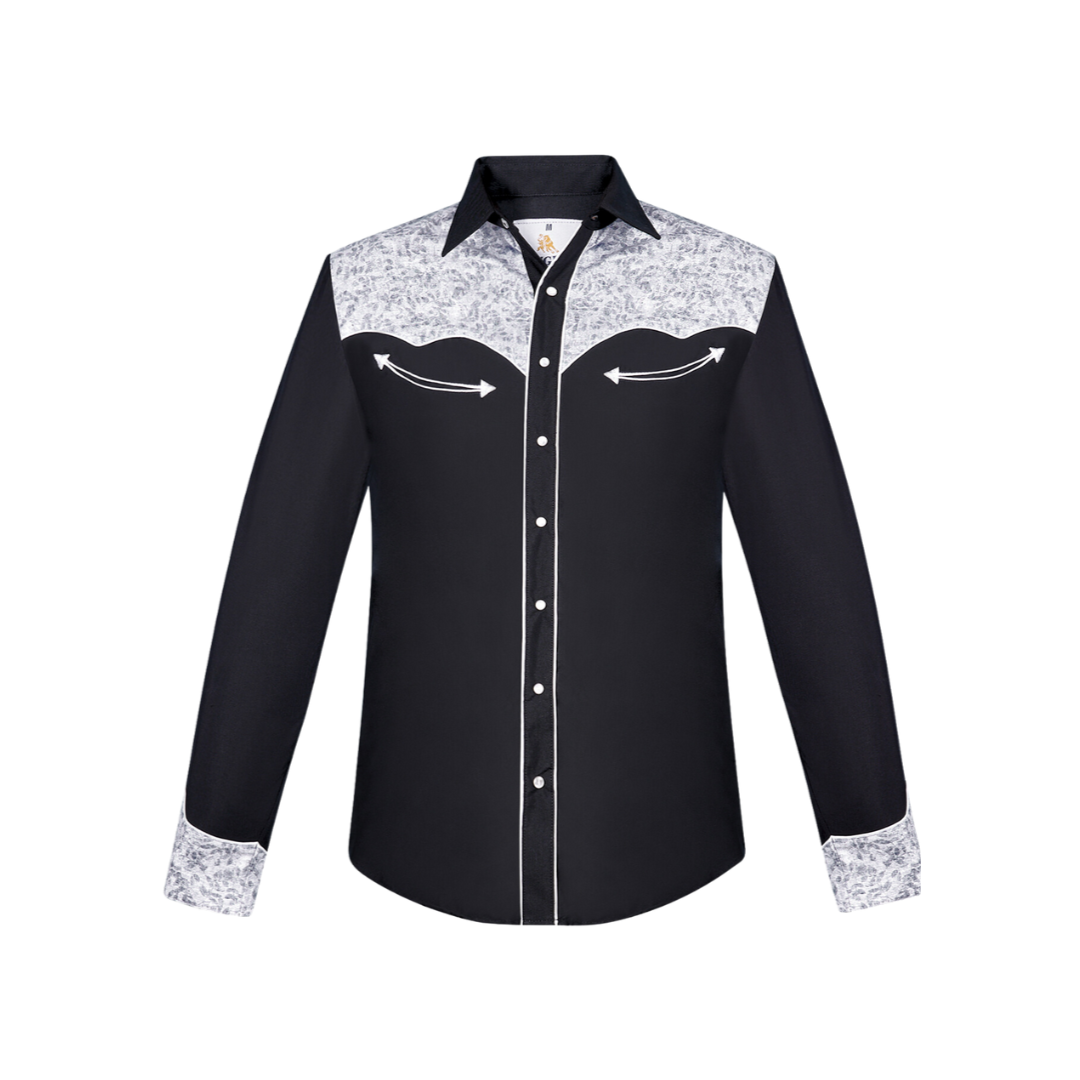 Rangers Usa Men's Vaquera Snap Two Tone Shirt