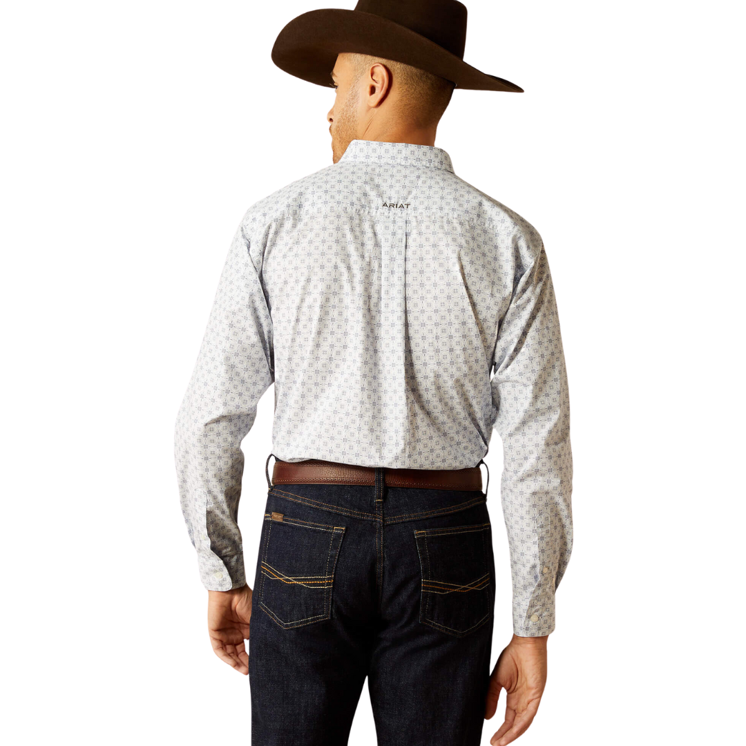 Ariat Men's Team Kody Classic Fit Light Blue Dark Grey Shirt