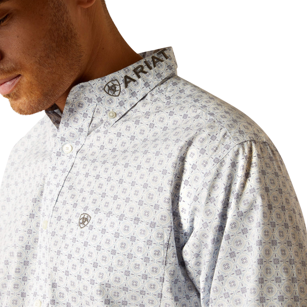 Ariat Men's Team Kody Classic Fit Light Blue Dark Grey Shirt