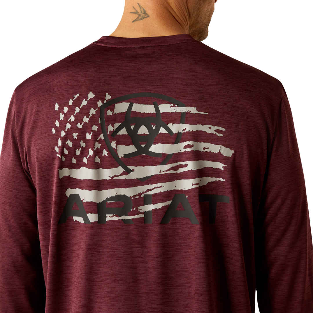 Ariat Men's Charger Breakthru Malbec Tee Shirt