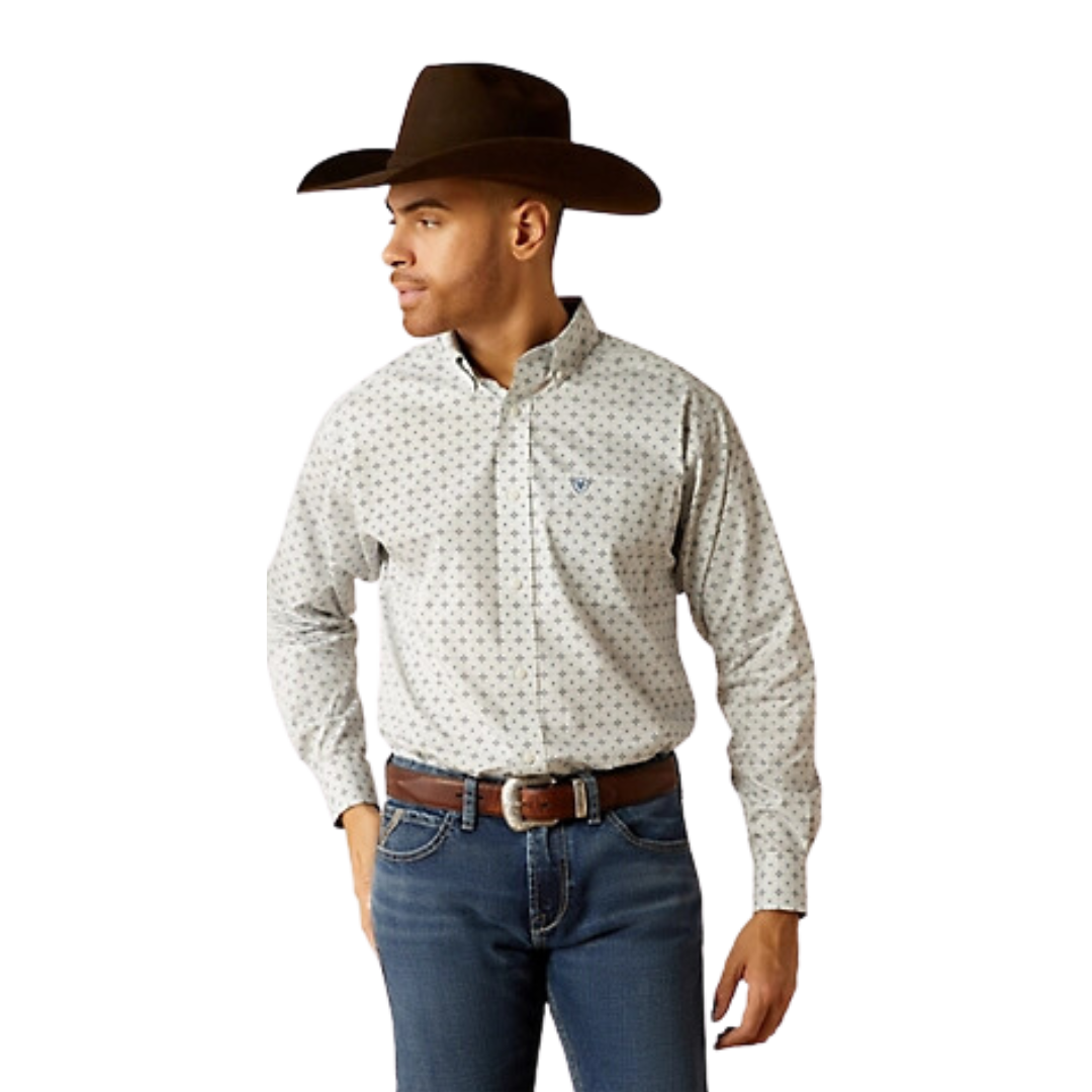 Ariat Men's Wrinkle Free Lucca Classic Light Blue Shirt