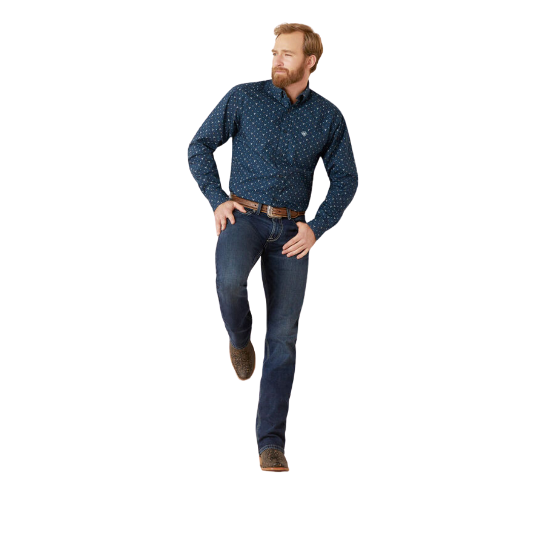 Ariat Men's Gavyn Fitted Western Moonlit Ocean Shirt