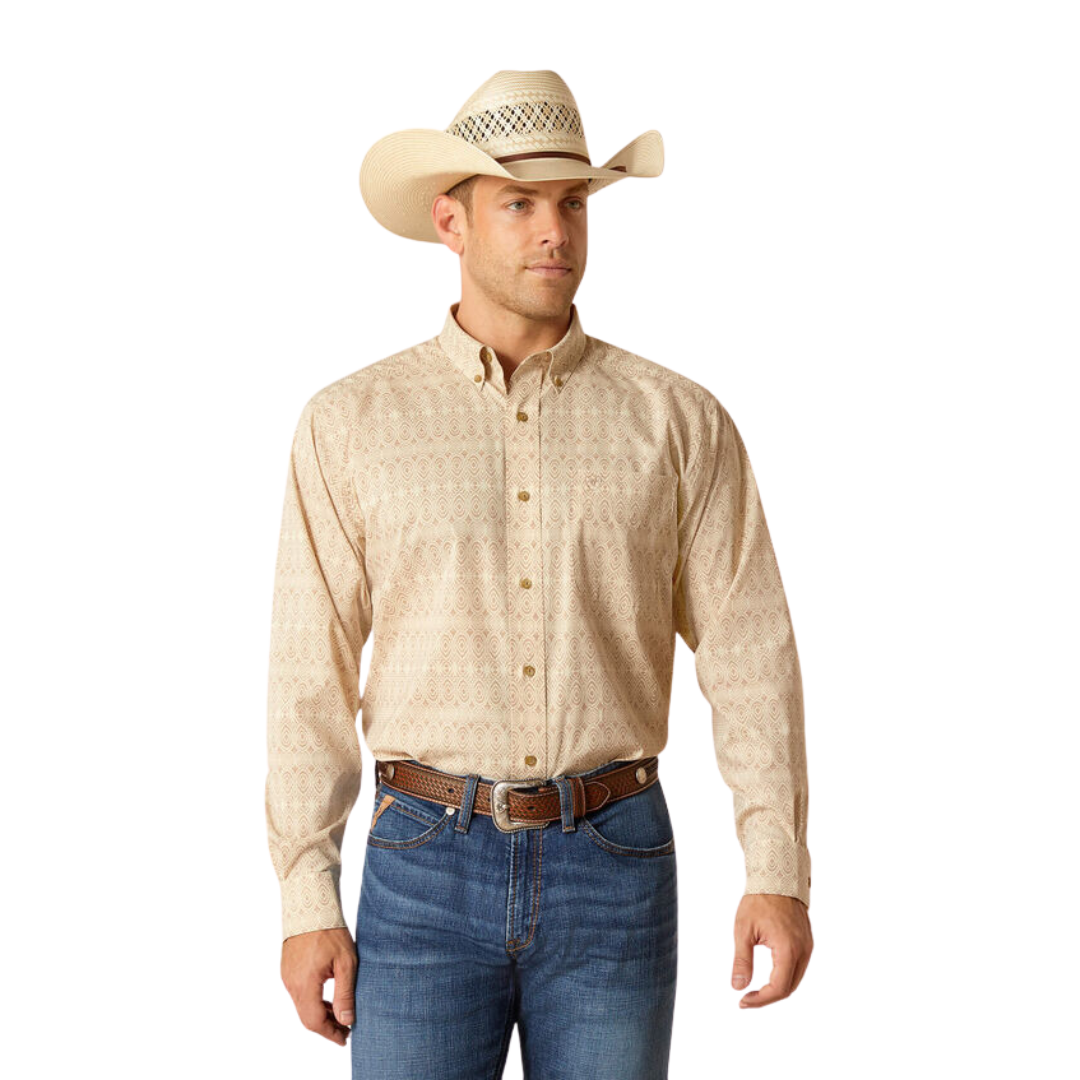 Ariat Men's 360 Air Flow Classic Fit Simply Taupe Shirt