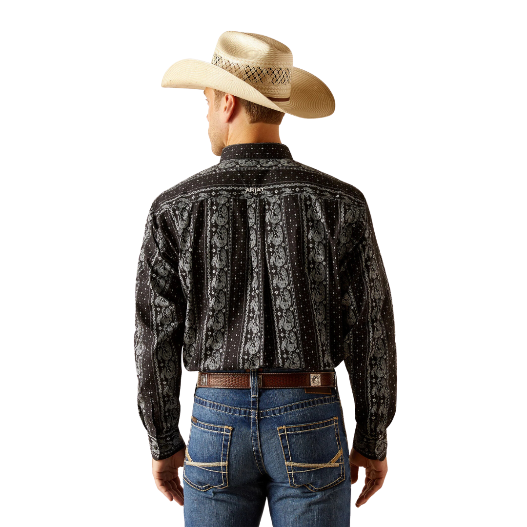 Ariat Men's Jared Paisley Classic Button Down Black Shirt