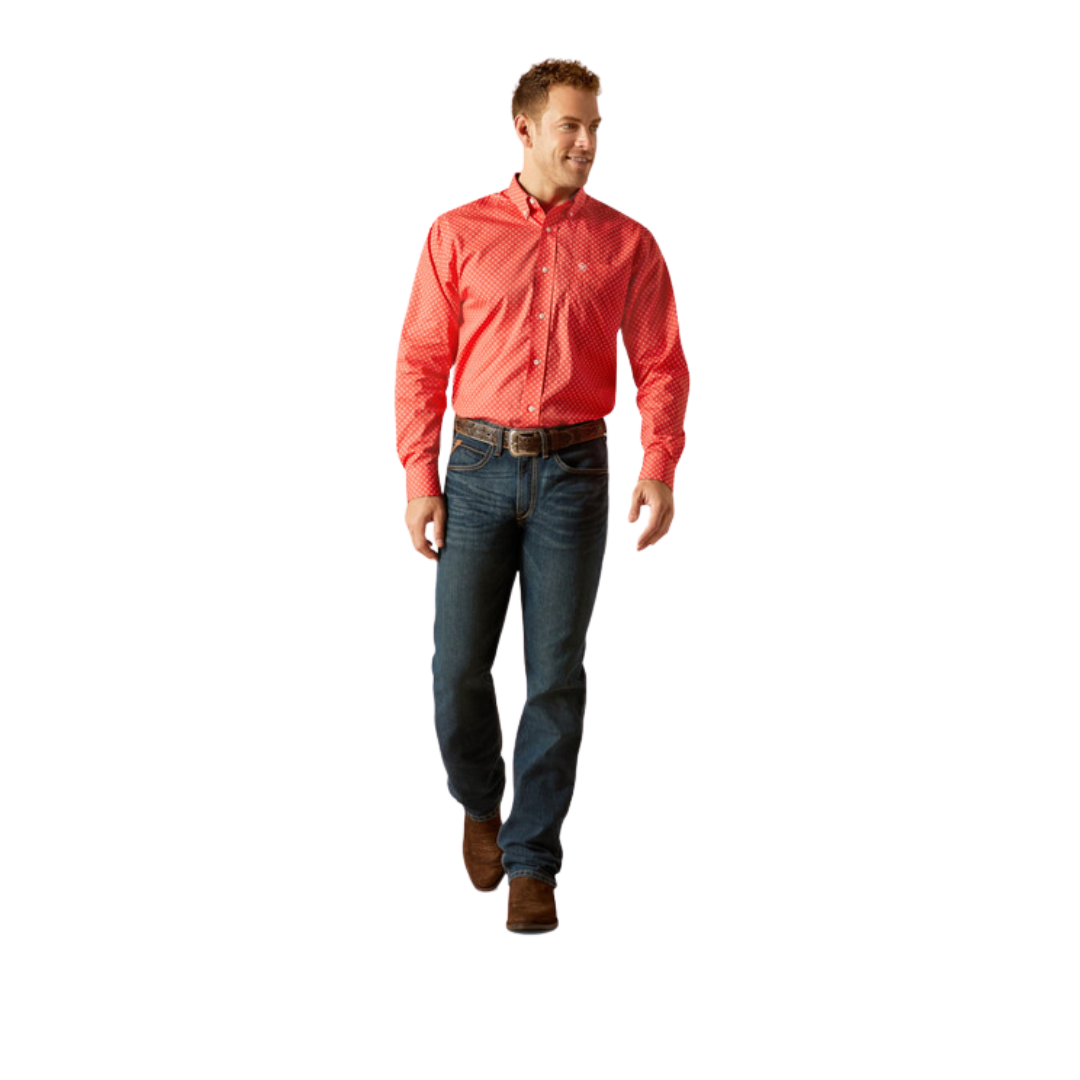 Ariat Men's Wrinkle Free Wilkie Cayenne Shirt