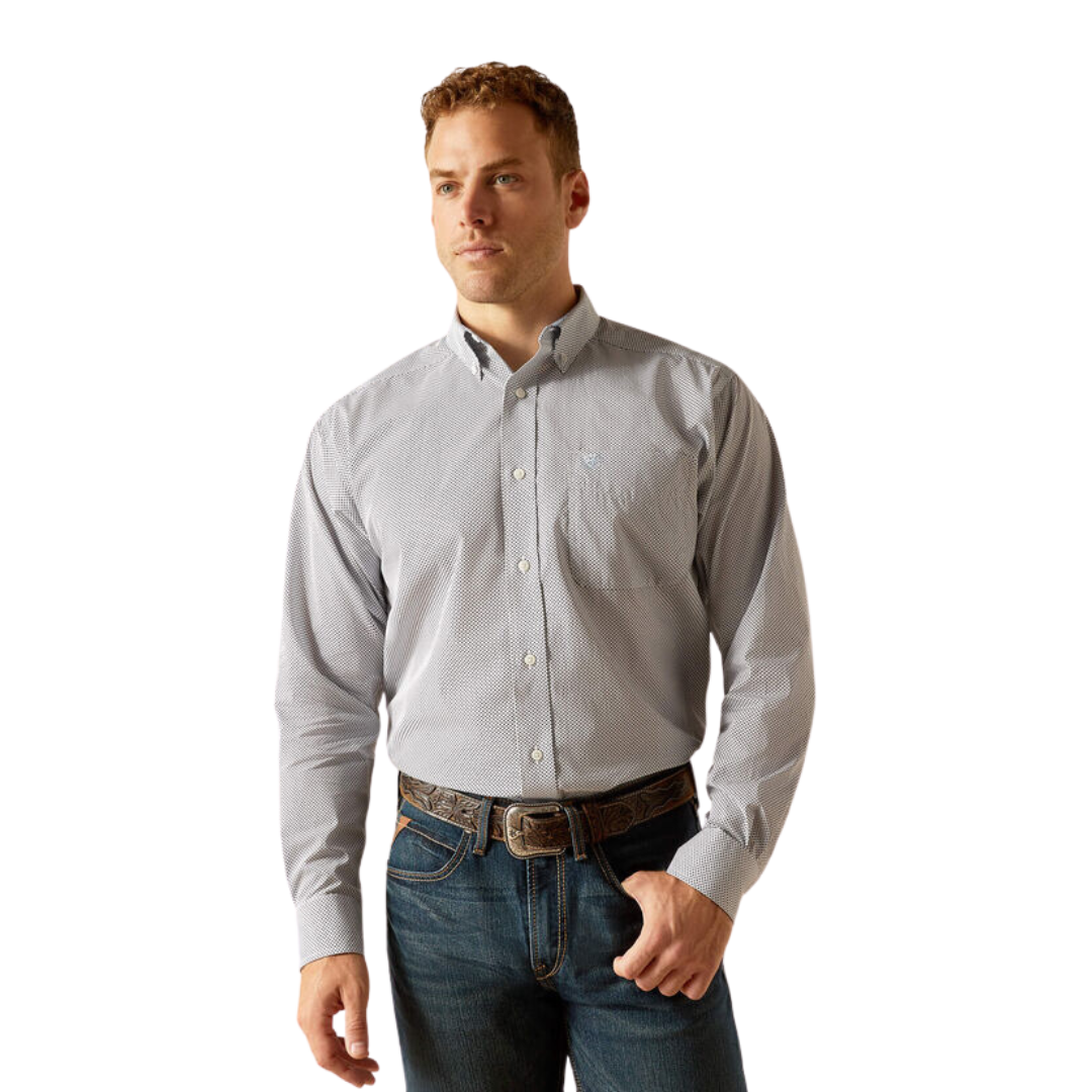 Ariat Men's Wrinkle Free Wes Classic Fit Peacoat Shirt
