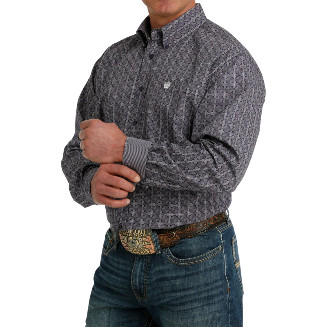 Cinch Men's Geometric Print Button Down Shirt