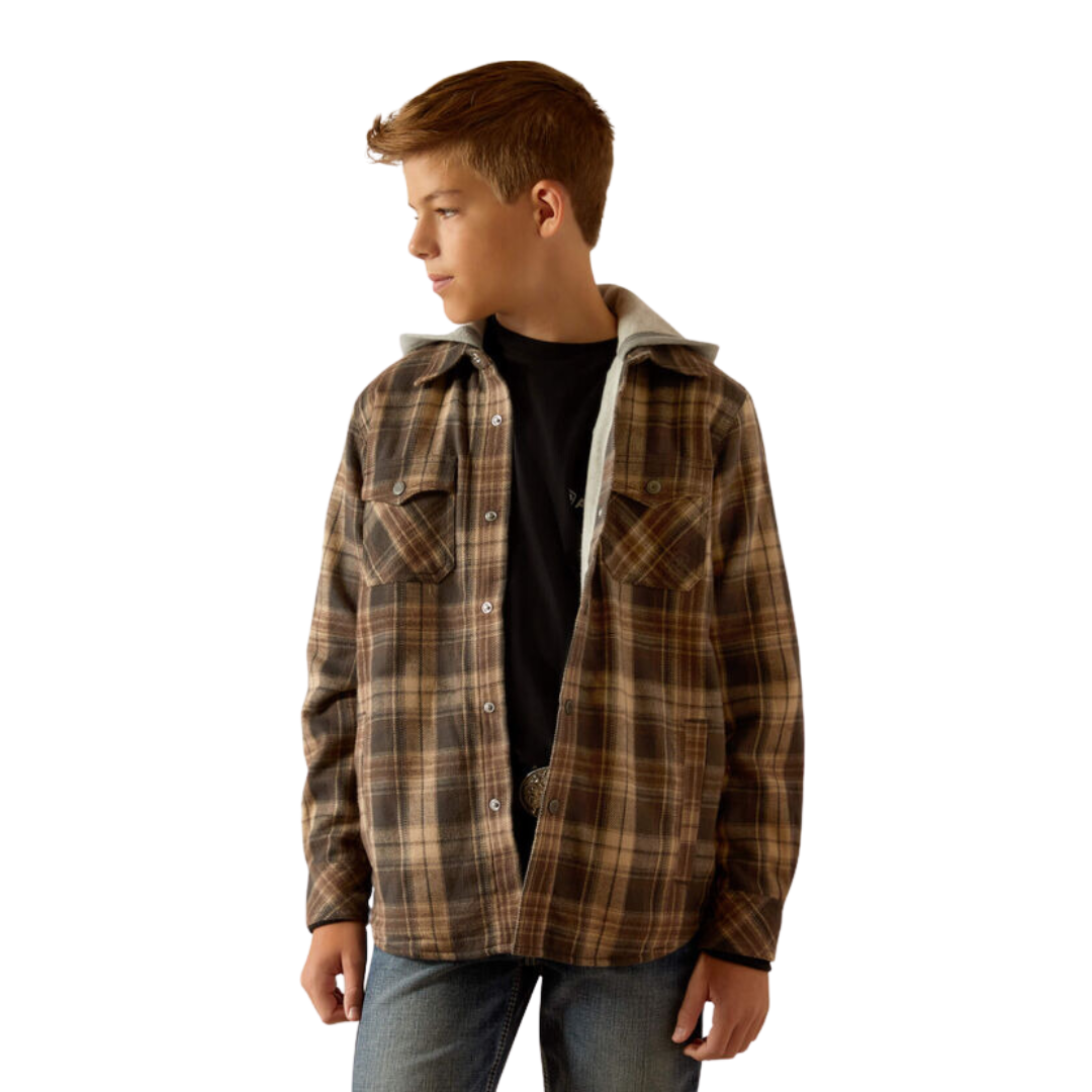 Ariat Youth Boy's Bison Plains Hydran Heather Hoodie