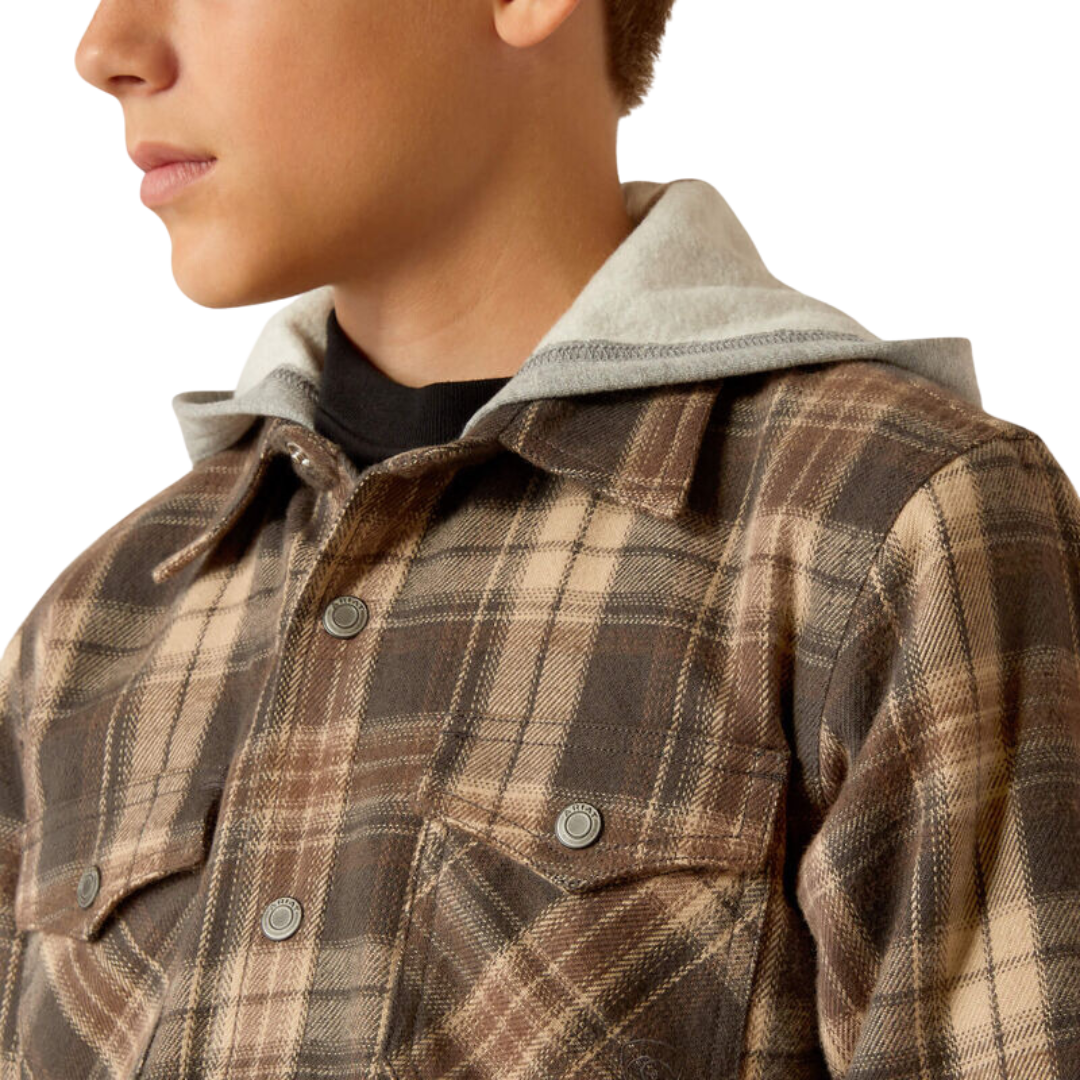 Ariat Youth Boy's Bison Plains Hydran Heather Hoodie
