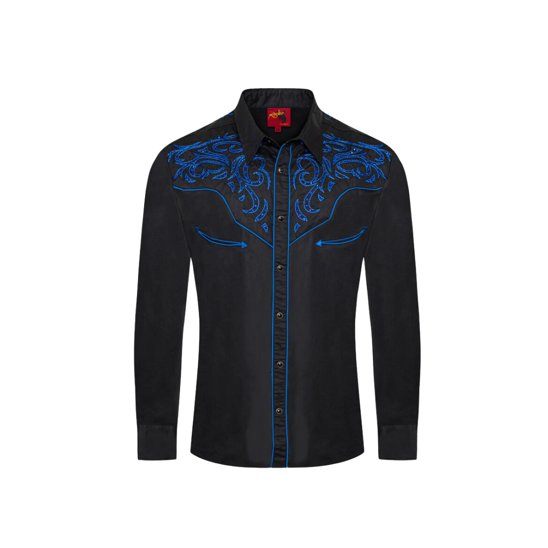 Avalon Men's Western Cowboy Embroidery Shirt