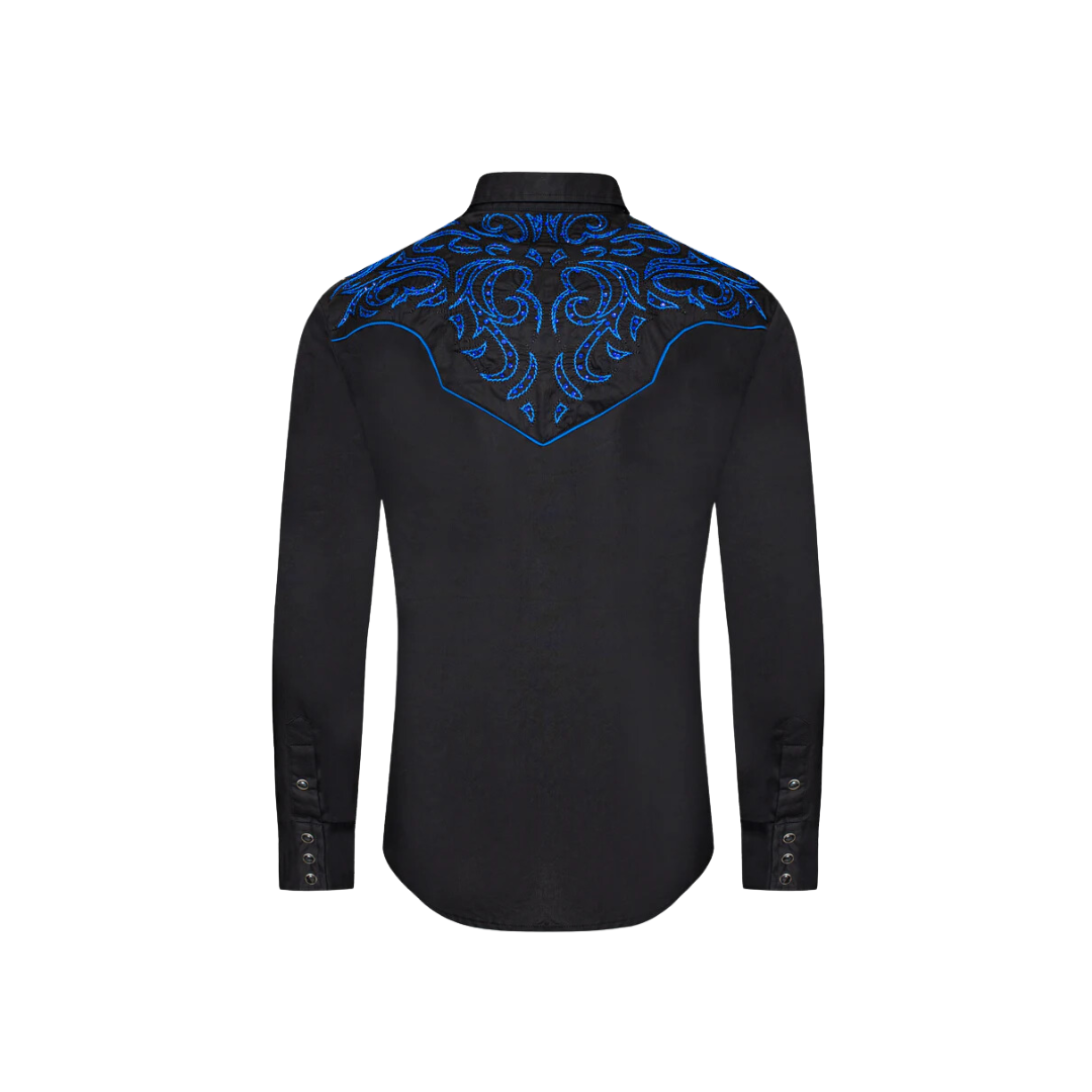 Avalon Men's Western Cowboy Embroidery Shirt
