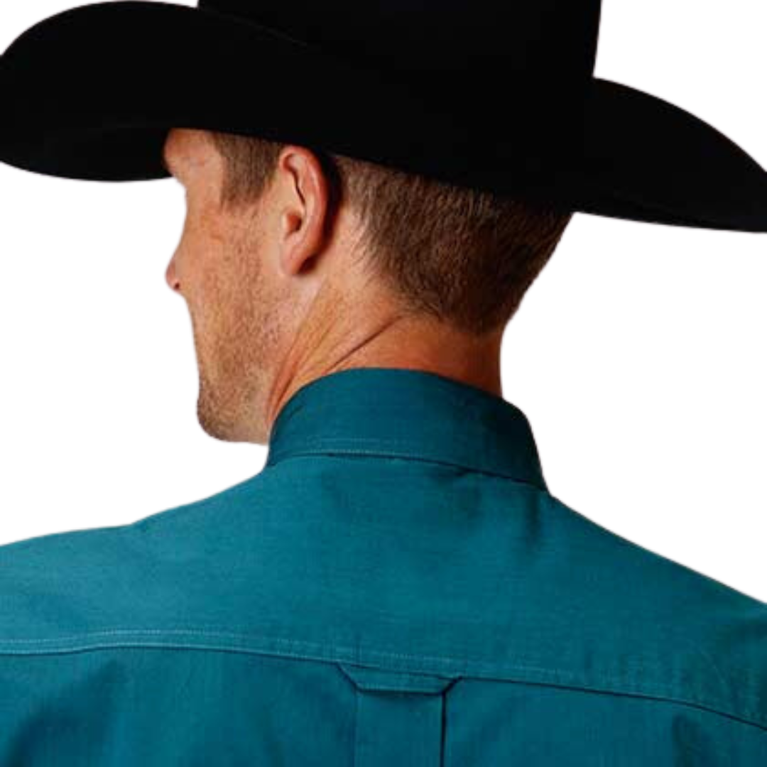 Roper Men's Fill Solid Green Shirt