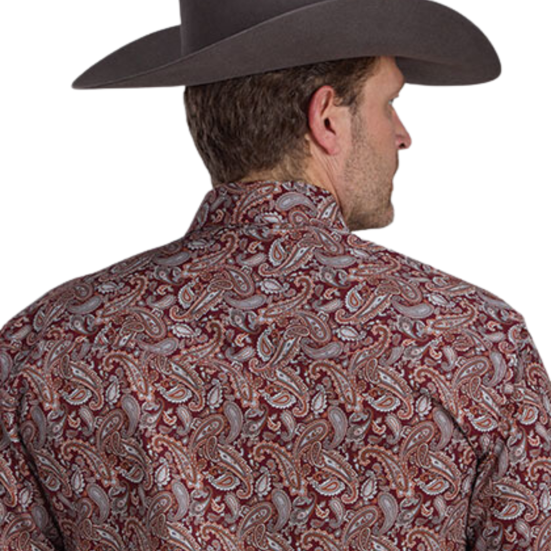 Roper Men's Sangria Paisley Wine Shirt