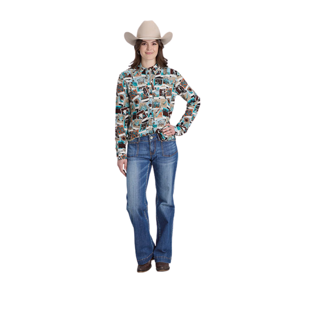 Roper Women's Rayon Multicolor Shirt