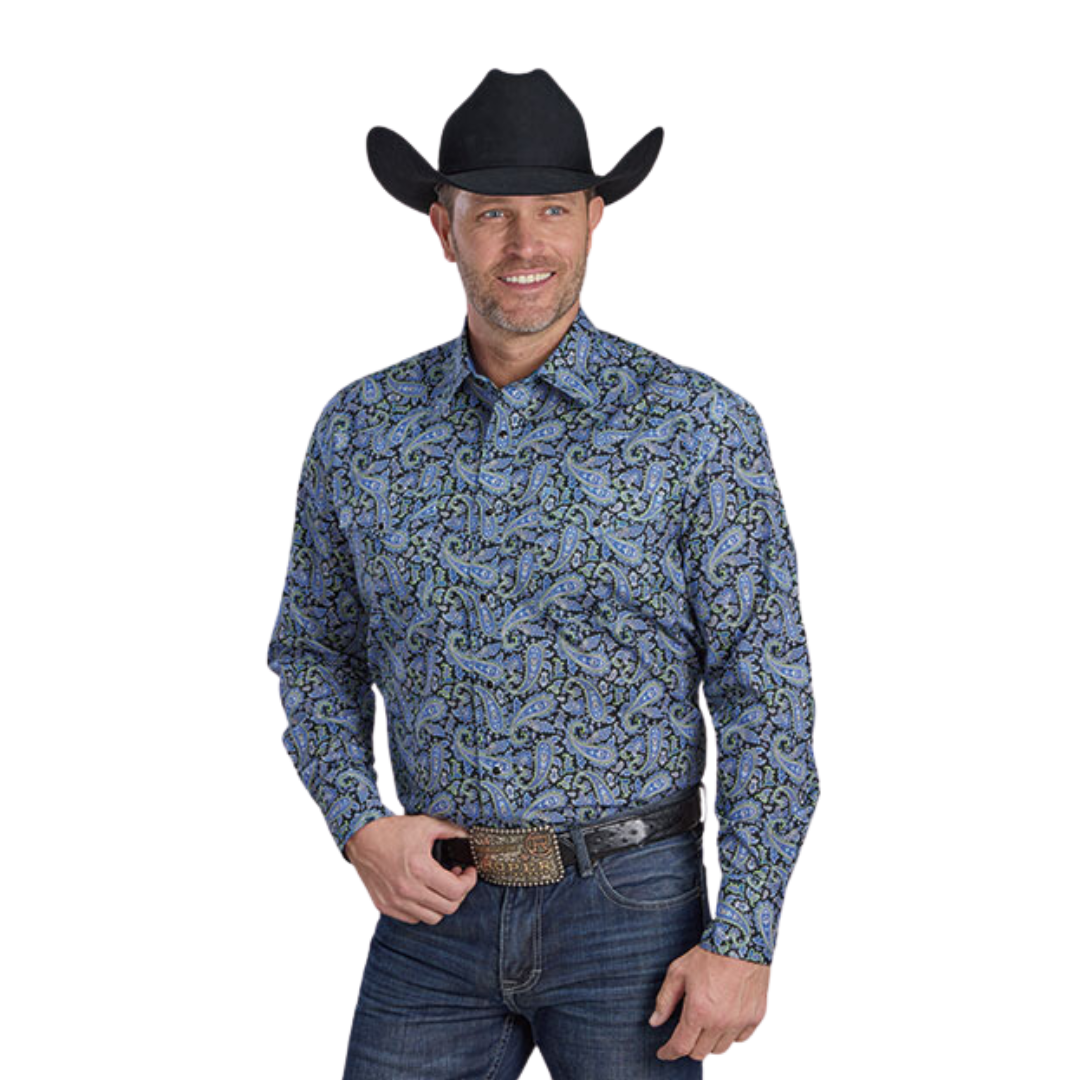 Roper Men's Cobalt Paisley Blue Shirt