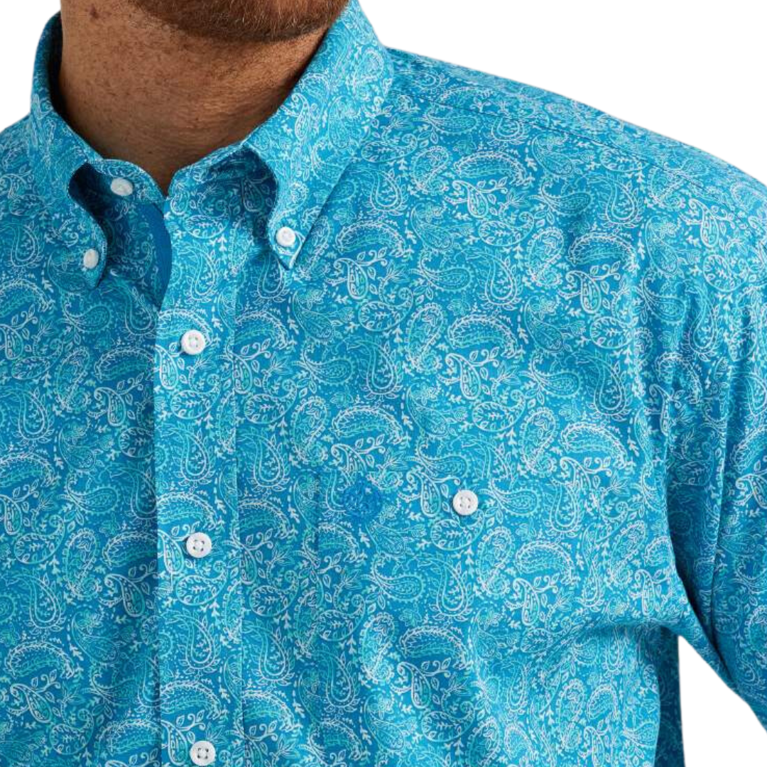 Wrangler Men's George Strait Blue Shirt