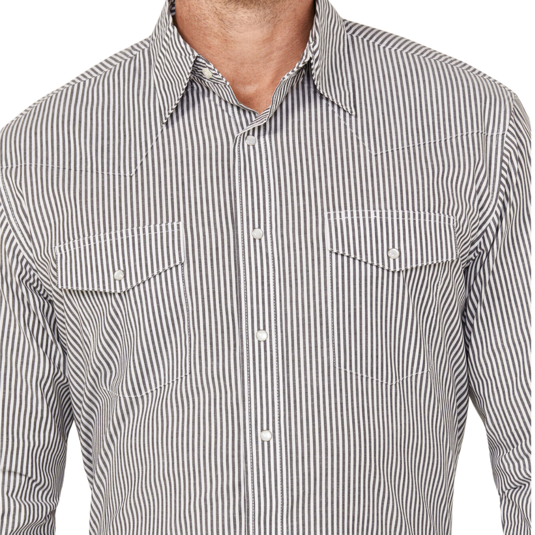 Wrangler Men's Striped Print Stretch Print