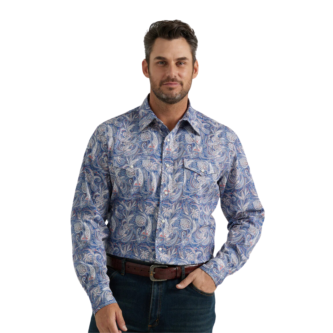 Wrangler Men's 20X Comfort Blue Shirt