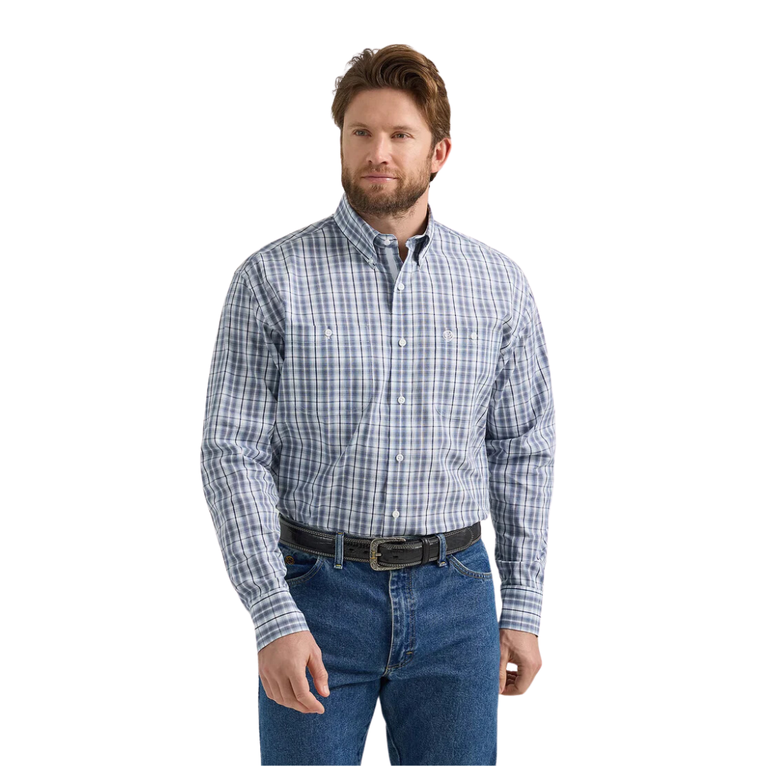 Wrangler Men's George Strait Blue Shirt