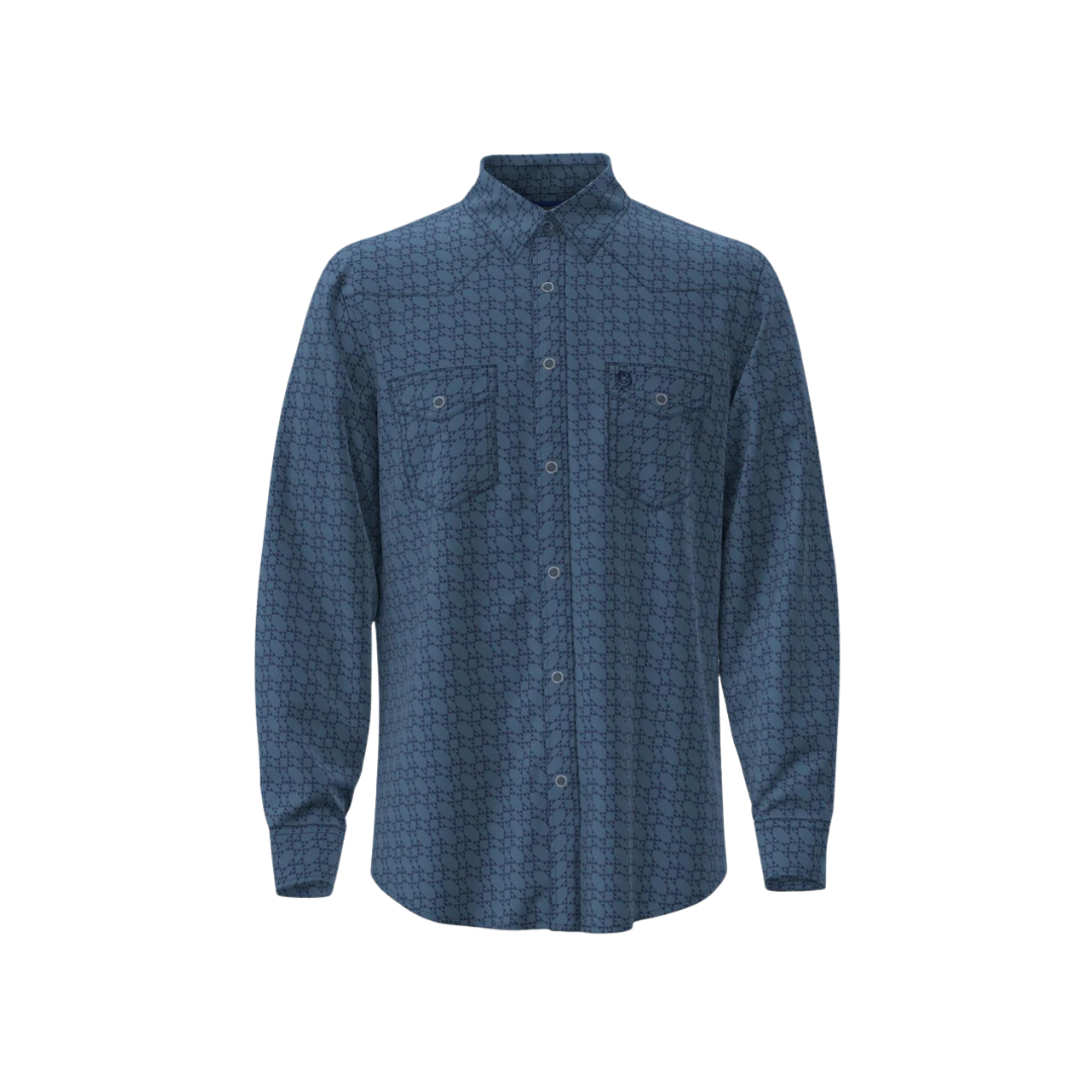 Wrangler Men's George Strait Troubadour Navy Shirt