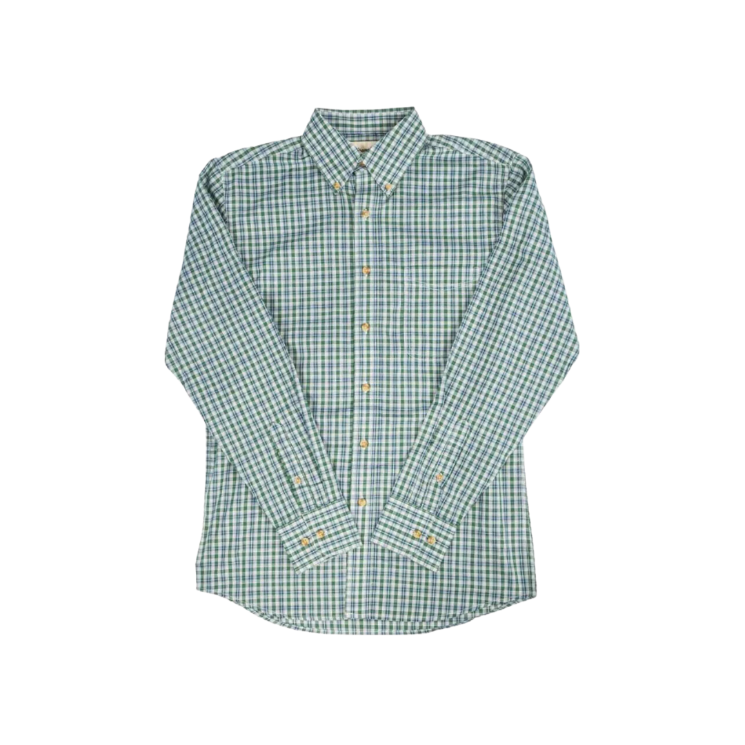Wrangler Men's Riata Plaid Green White Shirt