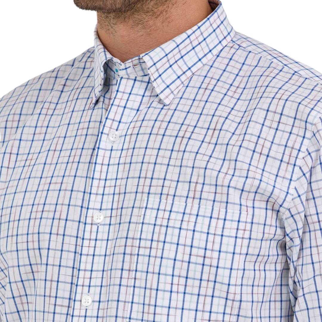 Wrangler Men's Cody Johnson Plaid Blue Shirt
