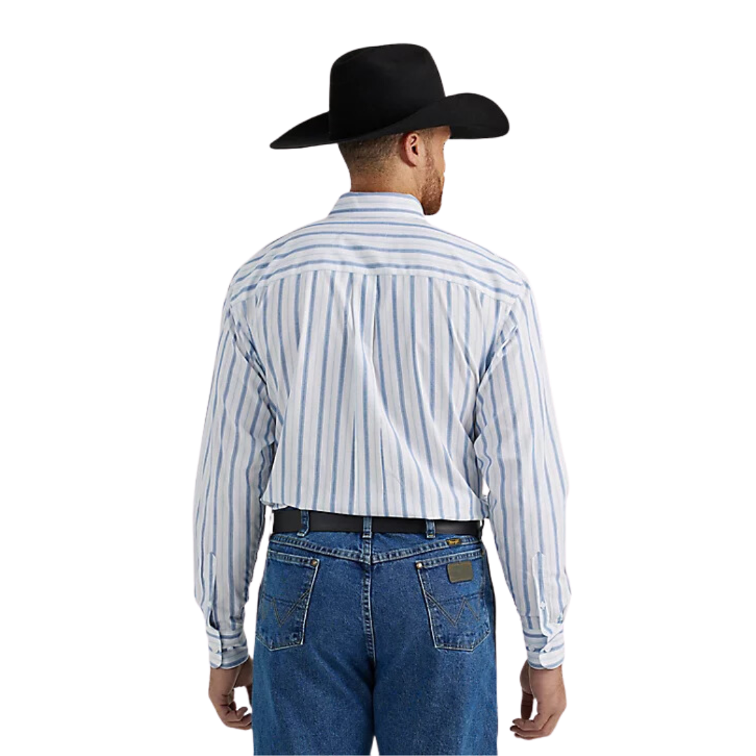 Wrangler Men's Snap Plaid White Shirt