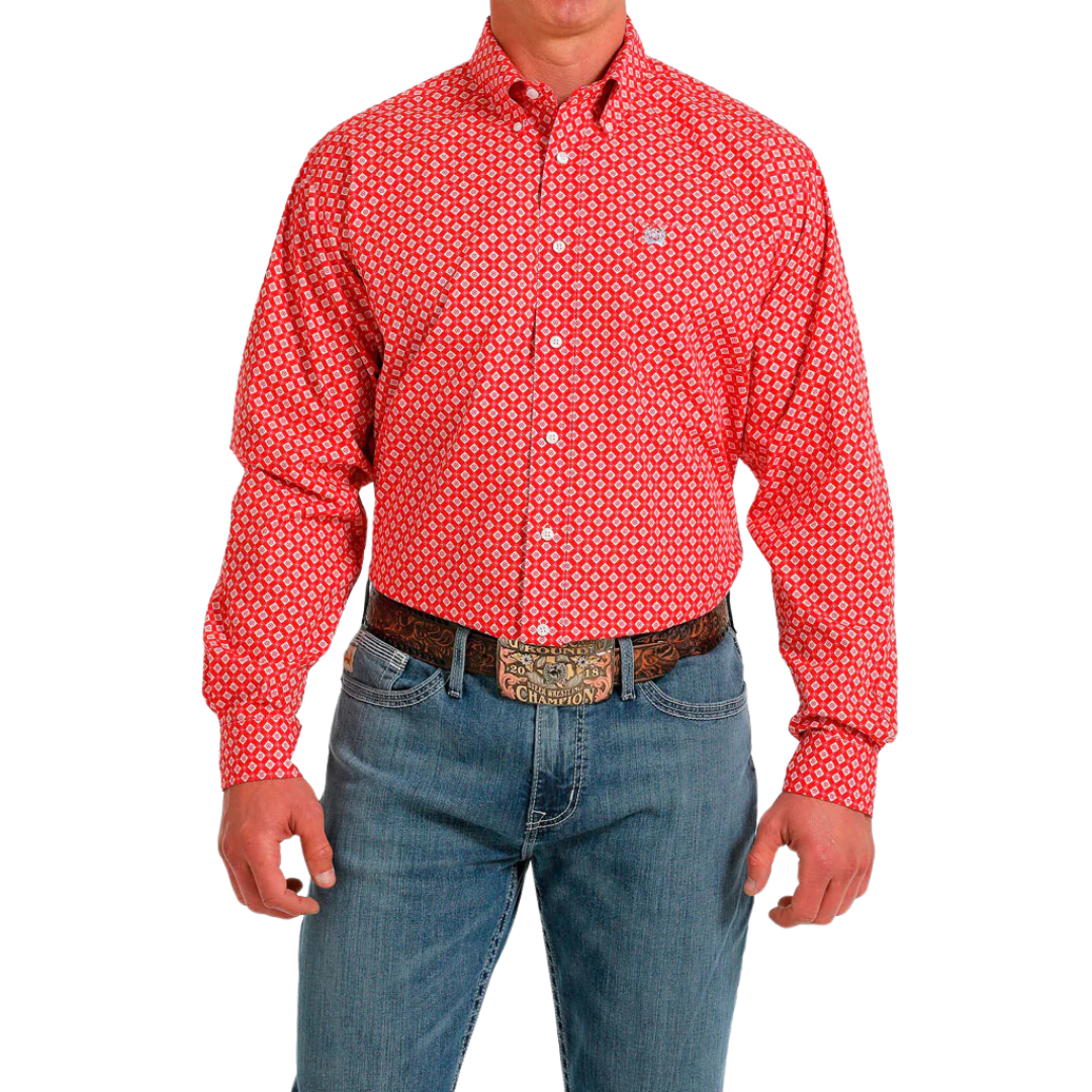 Cinch Men's Button Down Print Shirt