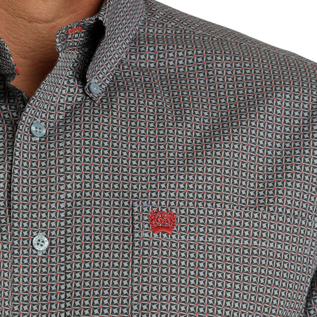 Cinch Men's Print Grey Shirt