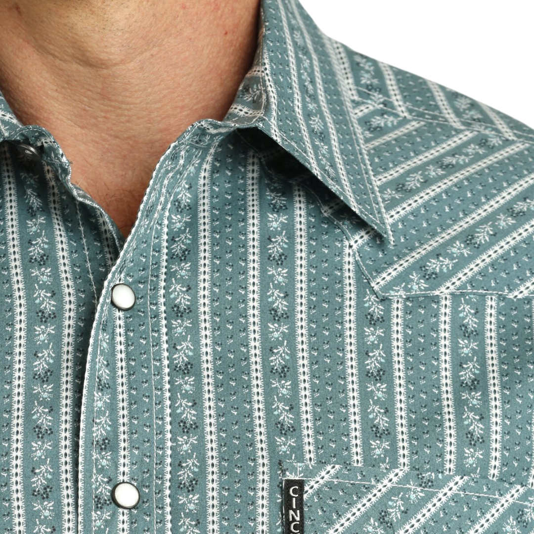 Cinch Men's Modern Western Green Shirt