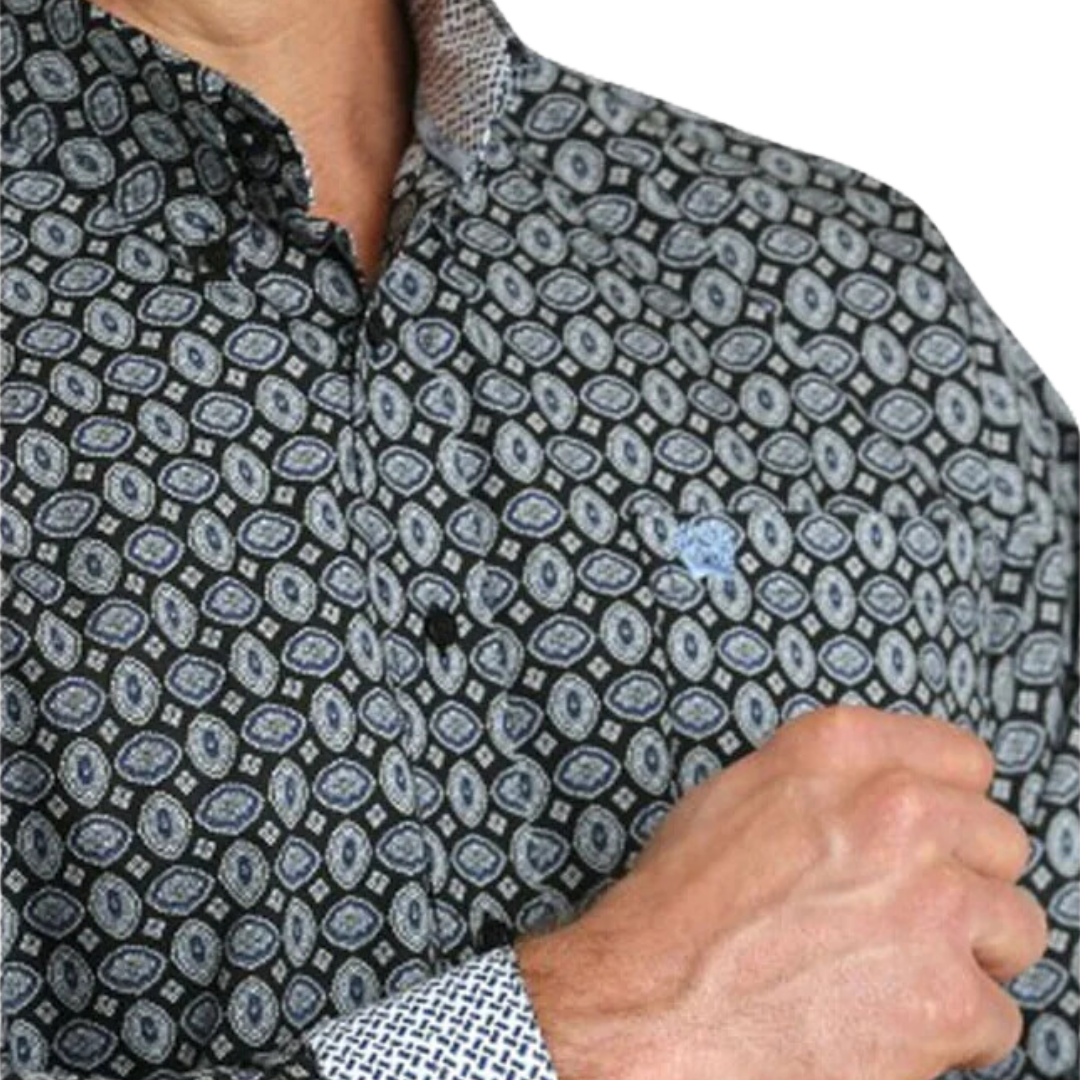 Cinch Men's Print Black Shirt