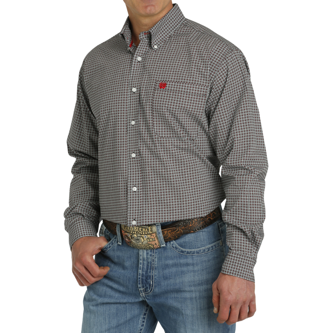Cinch Men's Black Print Shirt