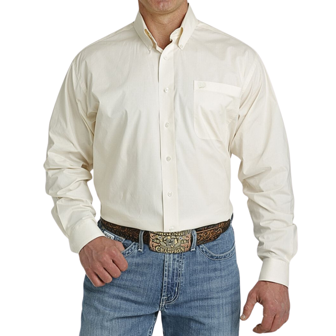 Cinch Men's Print Western Cream Shirt
