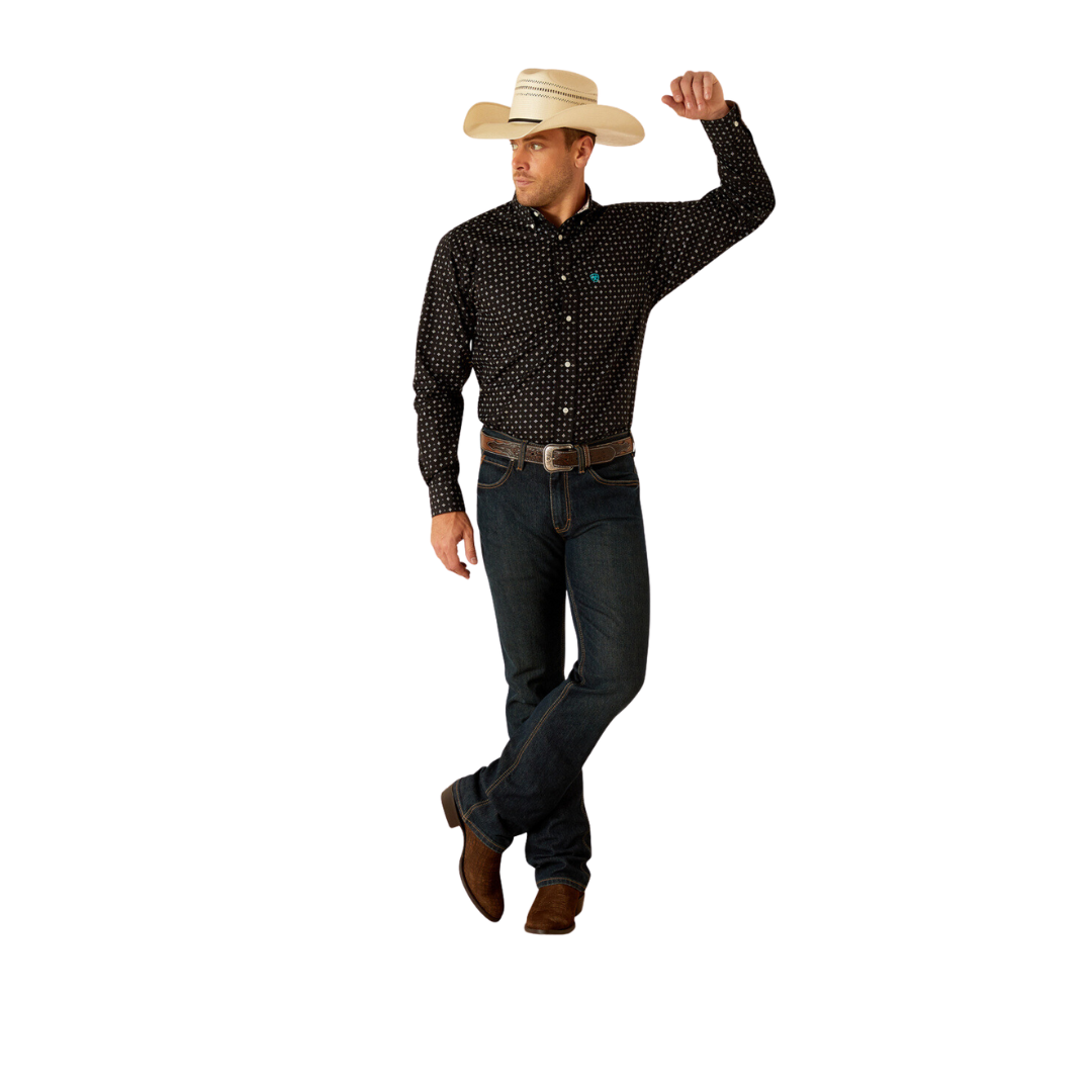 Ariat Men's Wrinkle Free Button Down Black Shirt