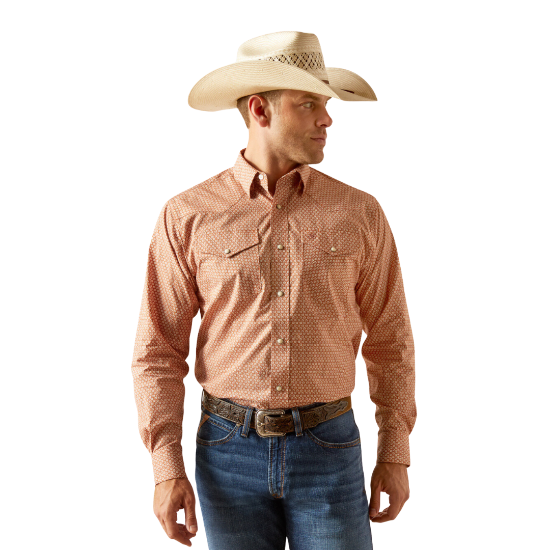 Ariat Men's Easton Snap Coral Shirt