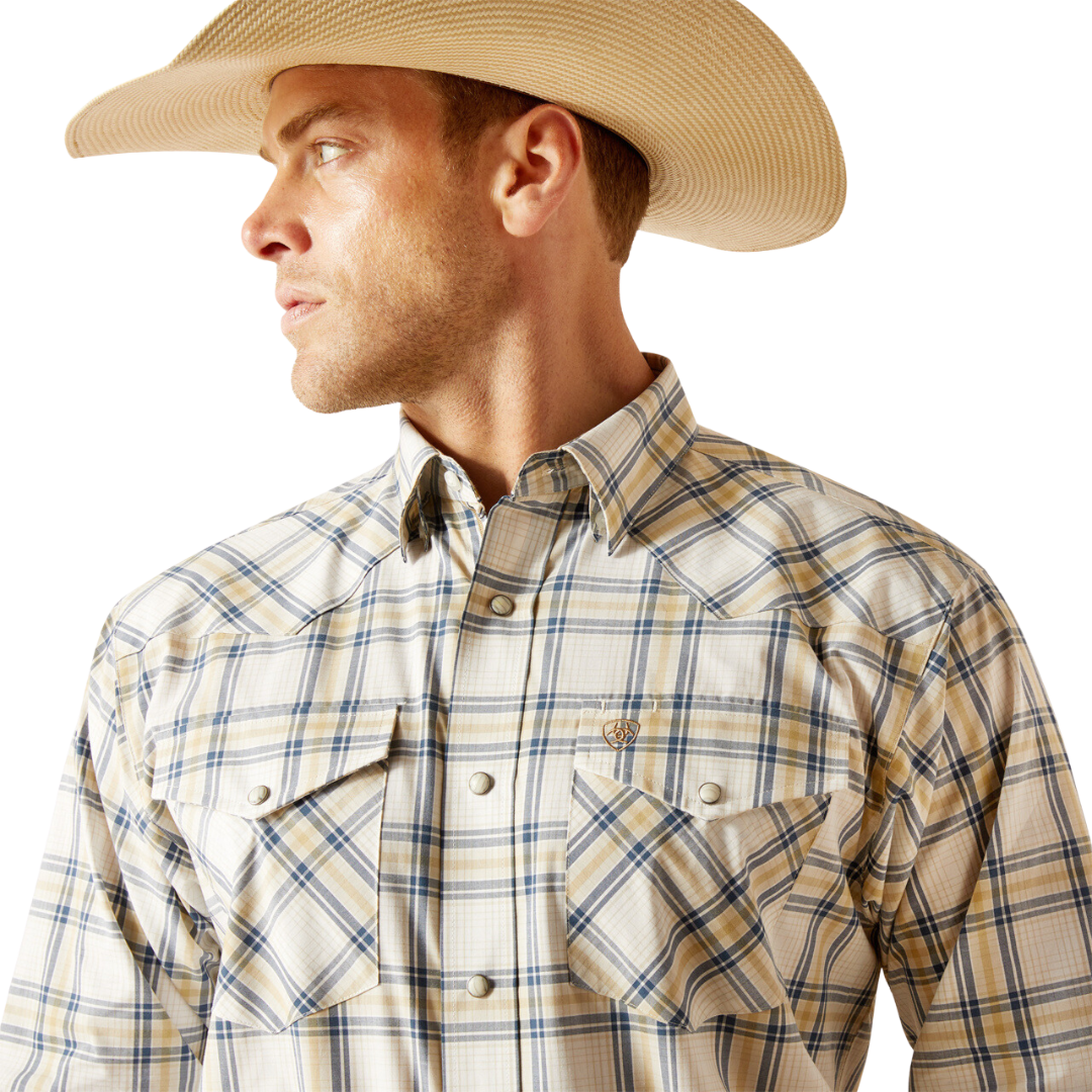Ariat Men's Pro Elias Snap Beige Shirt